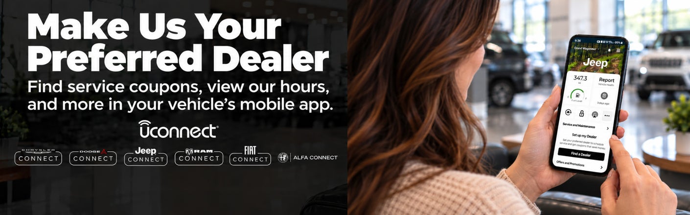 uconnect® make us your preferred dealer | Lakeport Auto Plaza Chrysler Dodge Jeep Ram in Lakeport CA